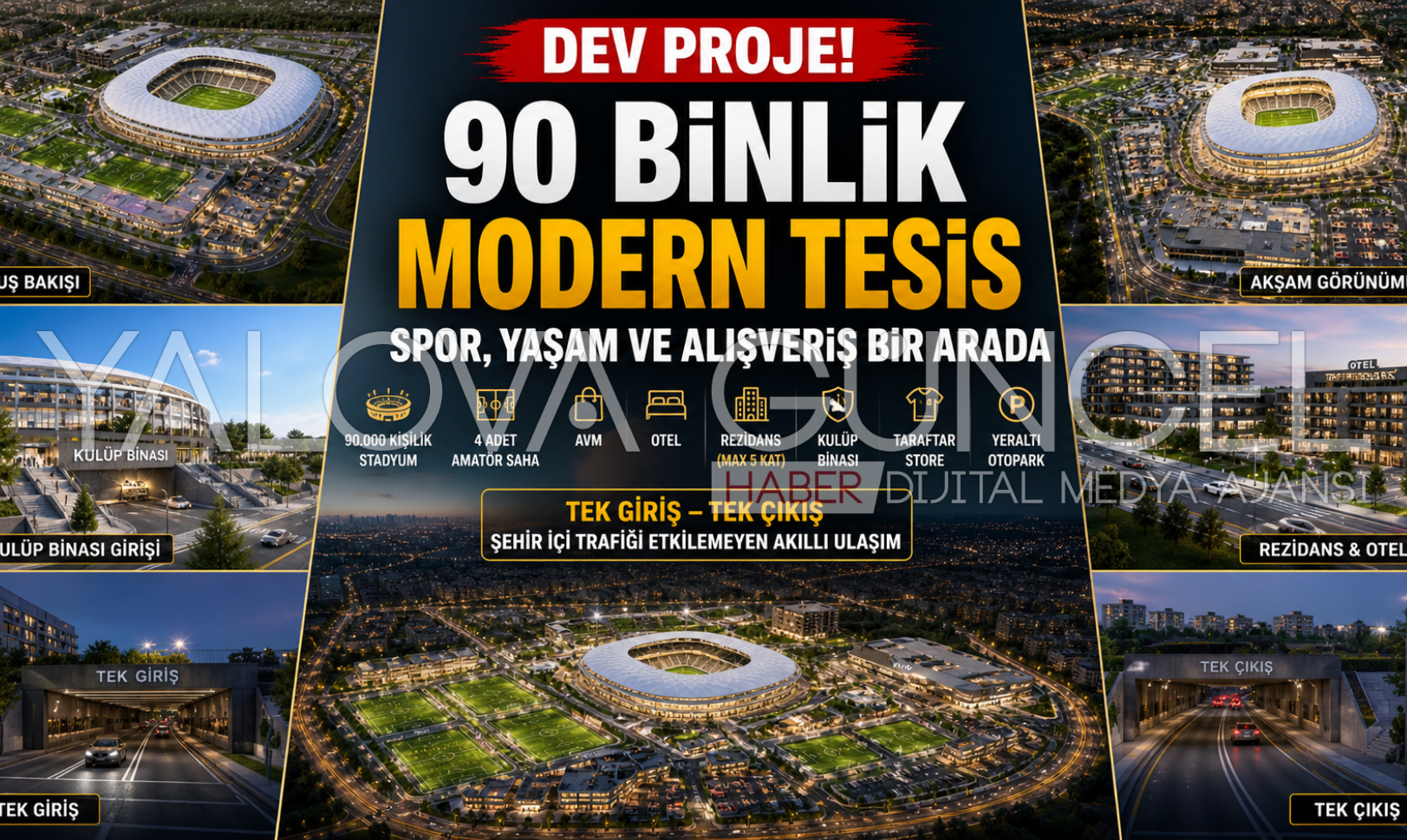 YALOVA STADYUM ARAZİSİ “YAŞAYAN SPOR KAMPÜSÜNE” DÖNÜŞEBİLİR