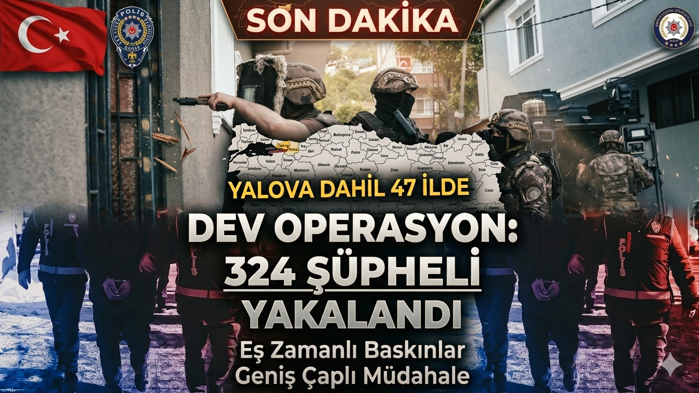 Yalova Dahil 47 İlde Eş Zamanlı DEAŞ Operasyonlarda 324 Şüpheli Yakalandı