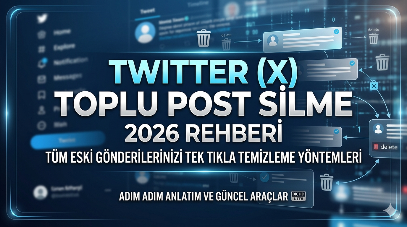 Twitter Toplu Post Silme 2026 Adım Adım Rehber