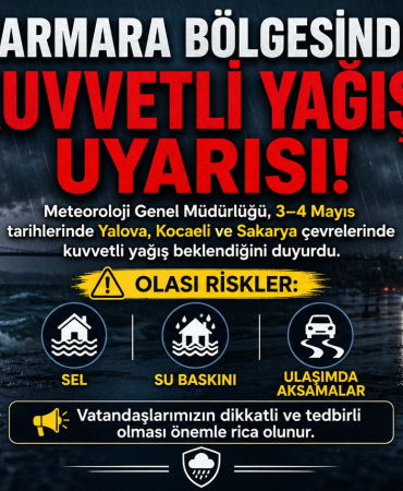 Marmara’da Kritik Hava Uyarısı: 3 İlde Kuvvetli Yağış ve Sel Riski