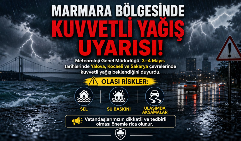 Marmara’da Kritik Hava Uyarısı: 3 İlde Kuvvetli Yağış ve Sel Riski