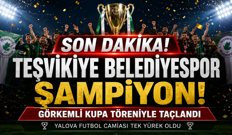 Teşvikiye Belediyespor’dan Şampiyonluğa Yakışan Gece: Yalova Futbol Camiası Tek Yürek Oldu