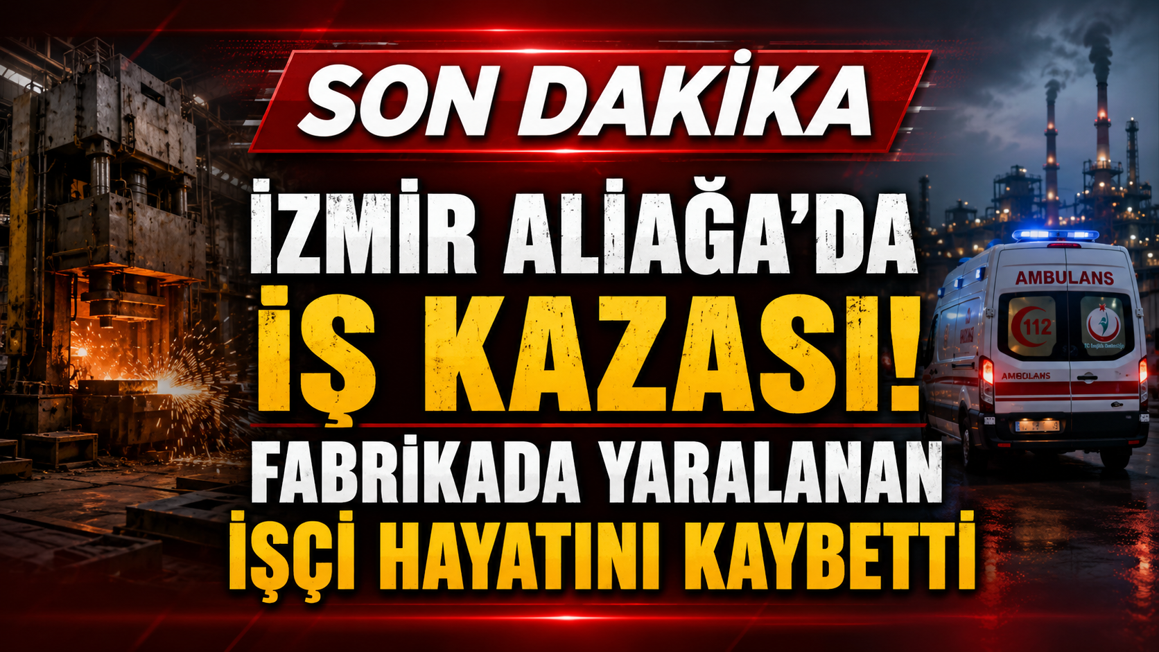 İzmir Aliağa’da Kahreden İş Kazası: Genç İşçi Demir Parçasının Hedefi Oldu