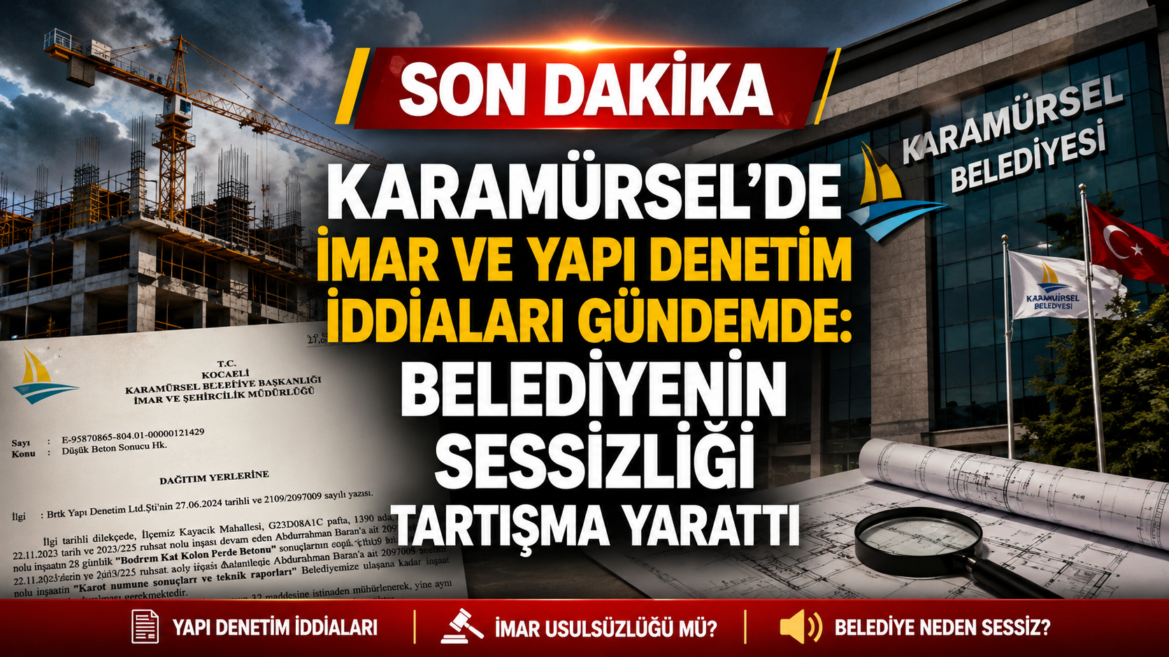Karamürsel’de İmar ve Yapı Denetim İddiaları Gündemde: Belediyenin Sessizliği Tartışma Yarattı