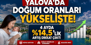 Yalova’da Doğum Oranları Yükselişte: 4 Ayda Yüzde 14,5’lik Artış Dikkat Çekti