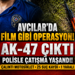 Avcılar Çalıntı Motosikletten AK-47 Çıktı