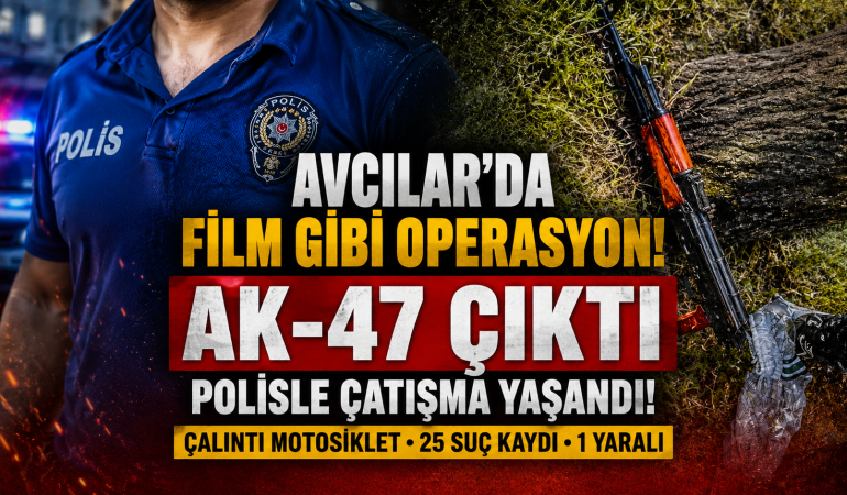 Avcılar Çalıntı Motosikletten AK-47 Çıktı