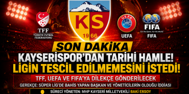 Kayserispor’dan TFF, UEFA ve FIFA’ya Kritik Başvuru! Süper Lig İçin “Tescil Edilmesin” Talebi