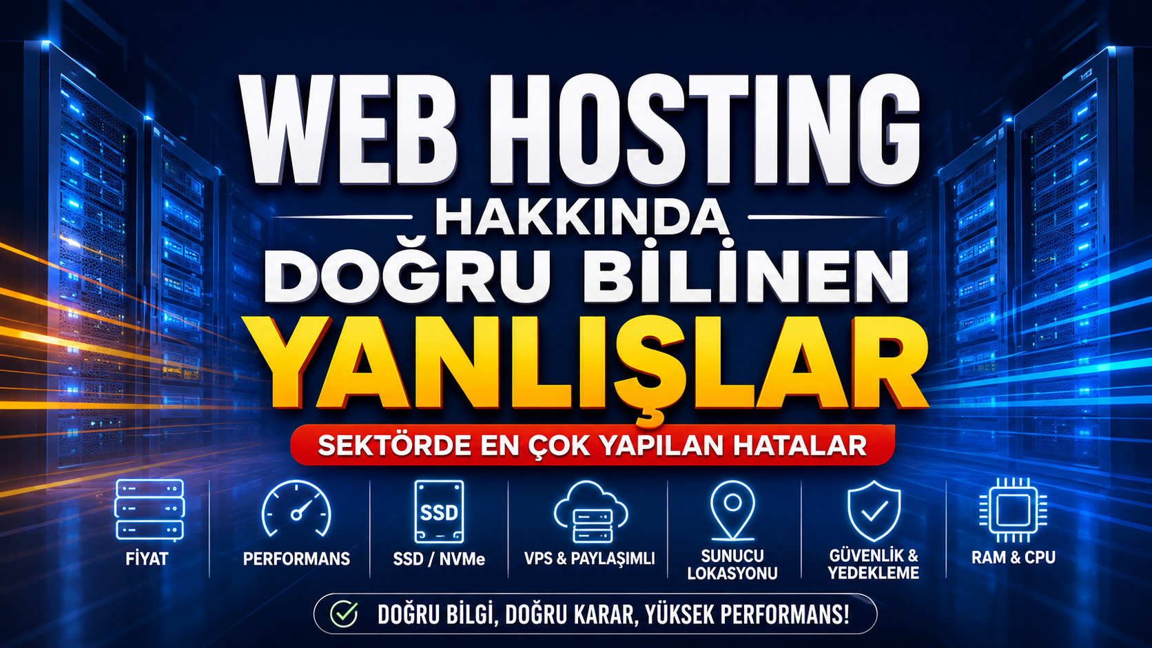 Web Hosting Hakkında Doğru Bilinen Yanlışlar: Sektörde En Çok Yapılan Hatalar