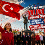 Ata’nın Kenti Yalova’da 19 Mayıs Coşkusu: Gökyüzünde Türk Bayrağı, Meydanda Gençlik Rüzgârı