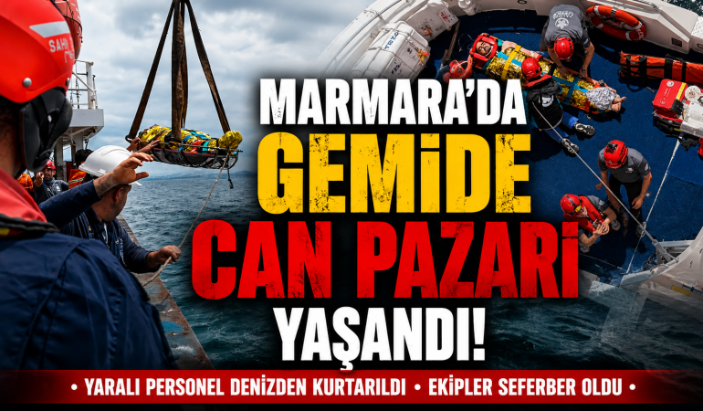 Marmara’da Yük Gemisinde Facianın Eşiğinden Dönüldü