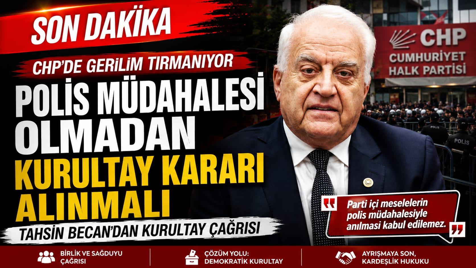 CHP’de “Mutlak Butlan” Gerilimi: Tahsin Becan’dan Kritik Kurultay Çağrısı