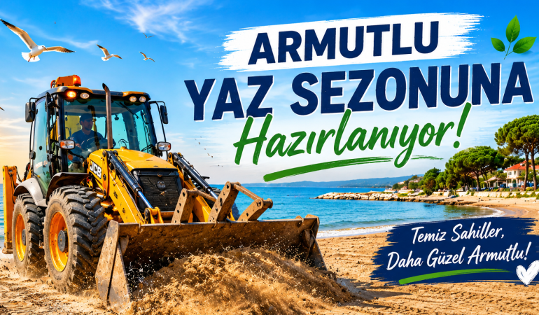 Armutlu Sahilleri Yaz Sezonuna Hazırlanıyor: Belediye Ekiplerinden Kapsamlı Temizlik ve Düzenleme Hamlesi