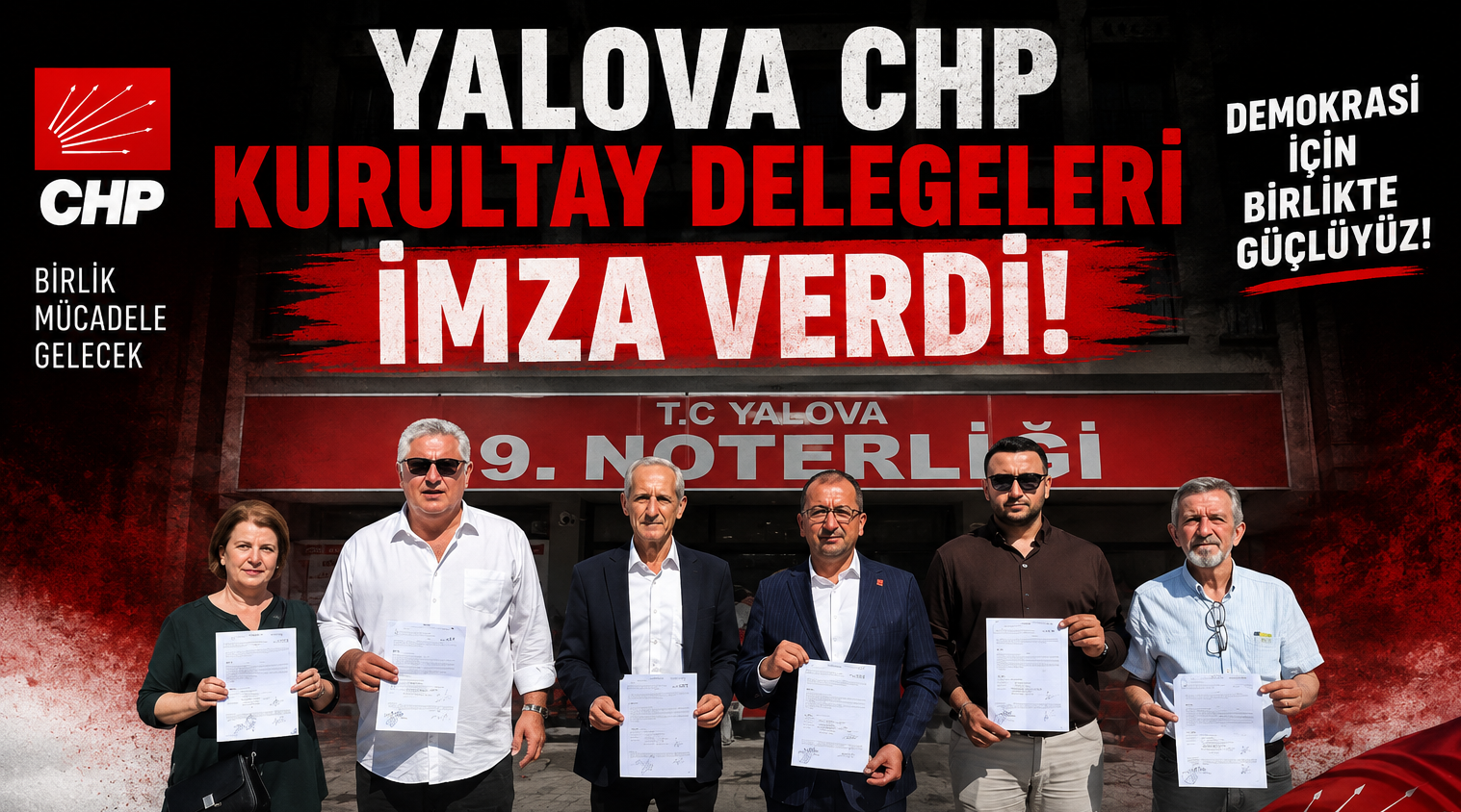 CHP Yalova Delegelerinden Olağanüstü Kurultay Hamlesi