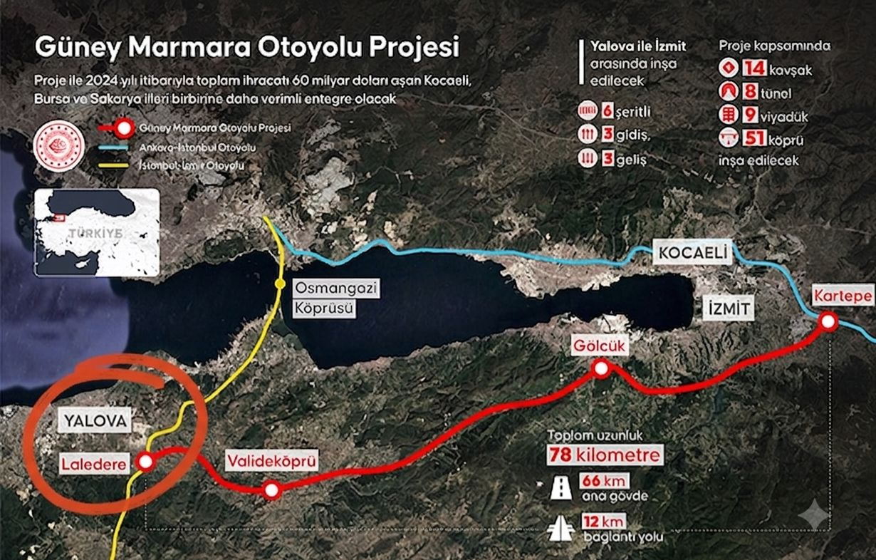 Yalova–Kocaeli Arasında Trafik Yükü Hafifliyor