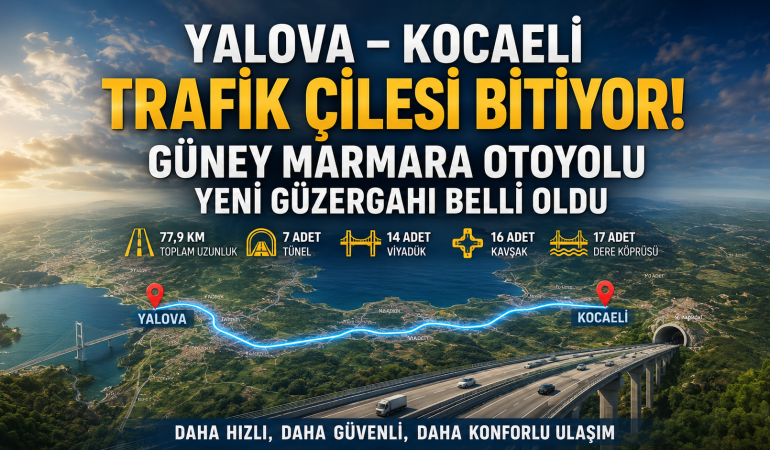 Yalova–Kocaeli Arasında Trafik Yükü Hafifliyor