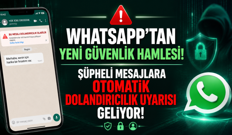 WhatsApp'tan Yeni Güvenlik Hamlesi: Şüpheli Mesajlara Otomatik Dolandırıcılık Uyarısı Geliyor