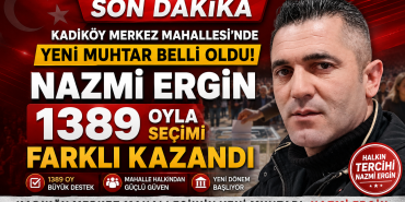 Muhtar Nazmi Ergin 1389 Oyla Seçimi Farklı Kazandı