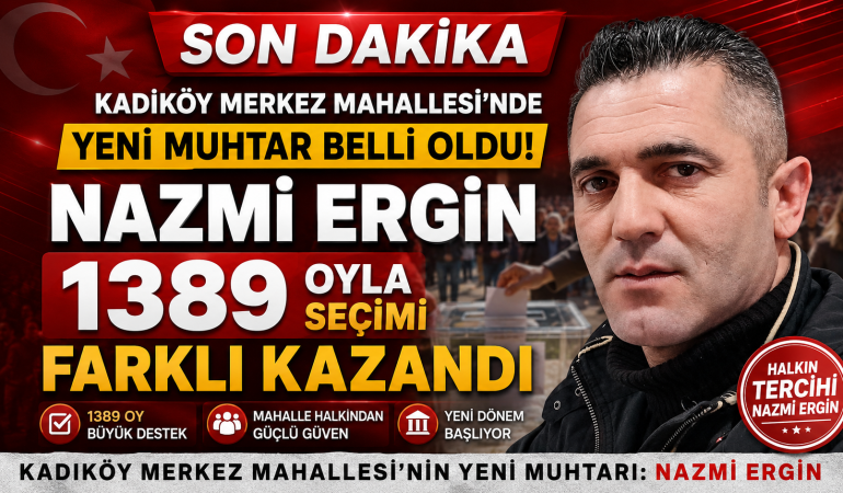 Muhtar Nazmi Ergin 1389 Oyla Seçimi Farklı Kazandı