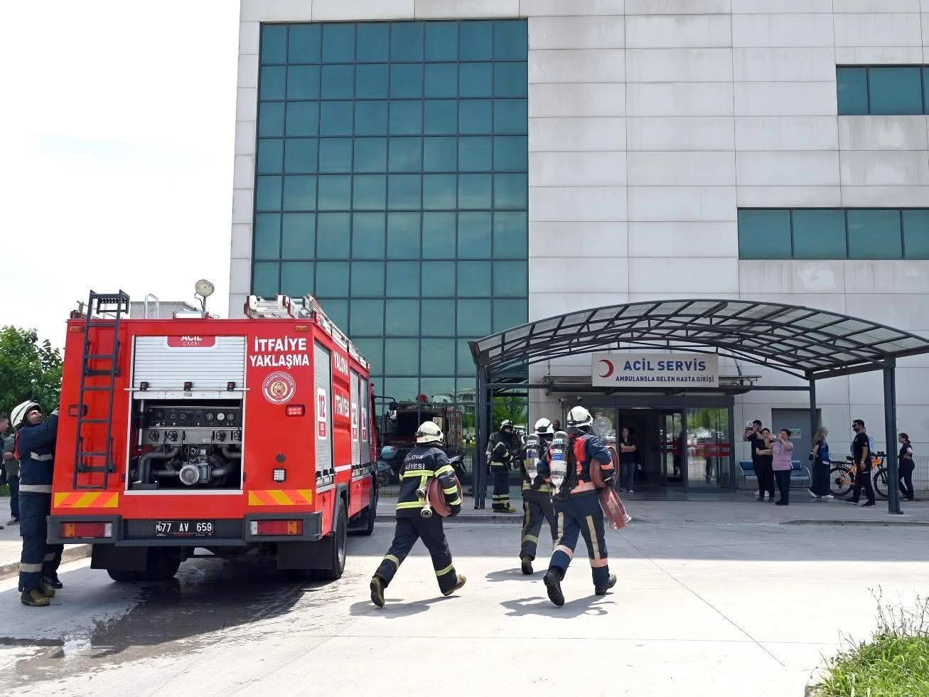 YALOVA EAH'NDE NEFES KESEN YANGIN TATBİKATI: EKİPLERDEN TAM NOT