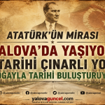 ATATÜRK’ÜN MİRASI YALOVA’DA YAŞIYOR: TARİHİ ÇINARLI YOL DOĞAYLA TARİHİ BULUŞTURUYOR