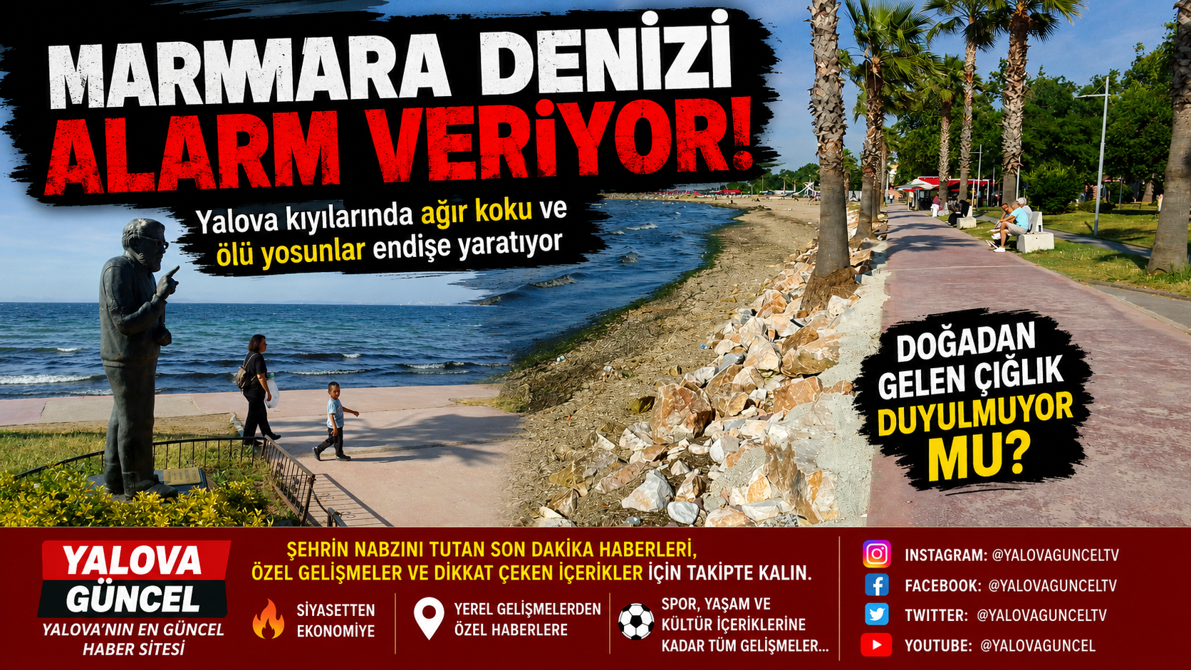 Marmara Denizi Alarm Veriyor: Yalova Sahillerinden Yükselen Koku Çevre Felaketinin Habercisi