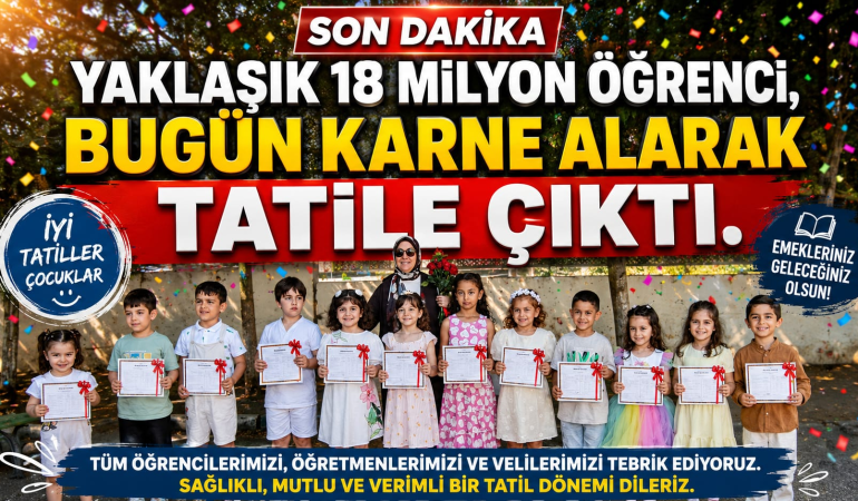 Yalova'da 55 Bin 798 Öğrenci Karne Heyecanı Yaşadı