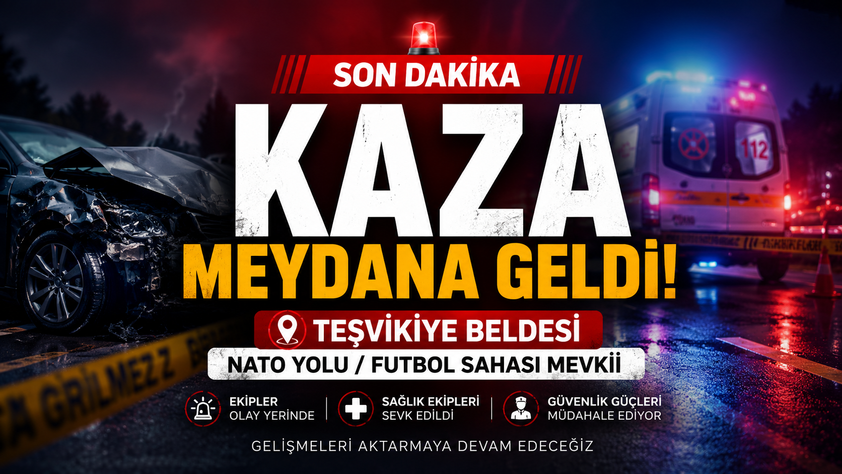 Teşvikiye'de NATO Yolu Üzerinde Trafik Kazası