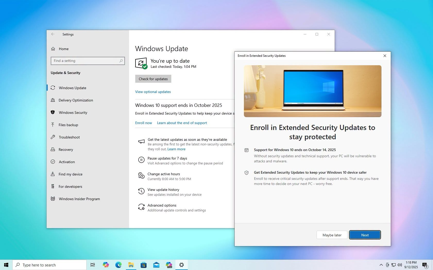 Windows 10 Güncelleme Desteği 2027'ye Uzatıldı