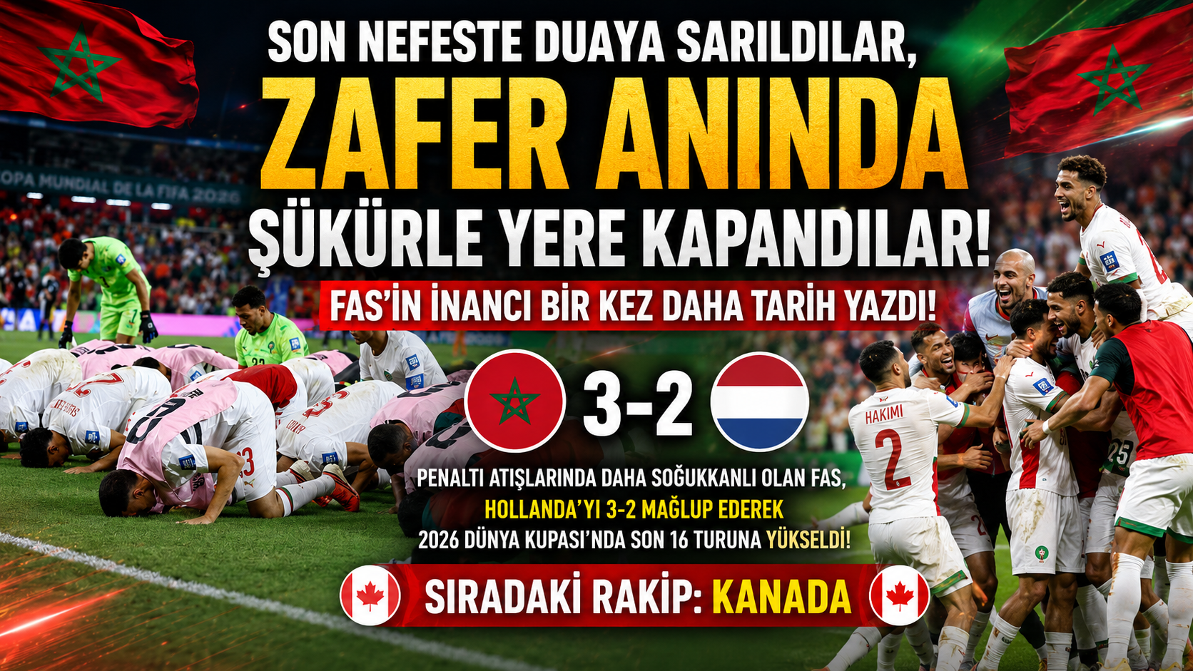 Fas Tarih Yazarak Adını Son 16 Turuna Yazdırdı