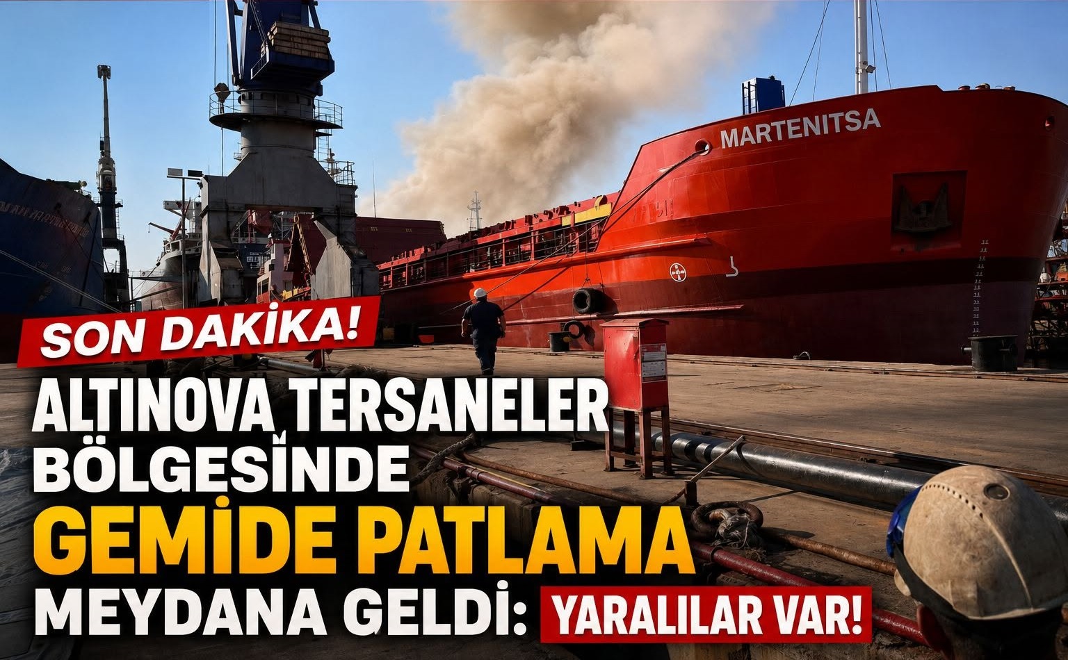 Altınova Tersaneler Bölgesi'nde Gemi Patlaması!