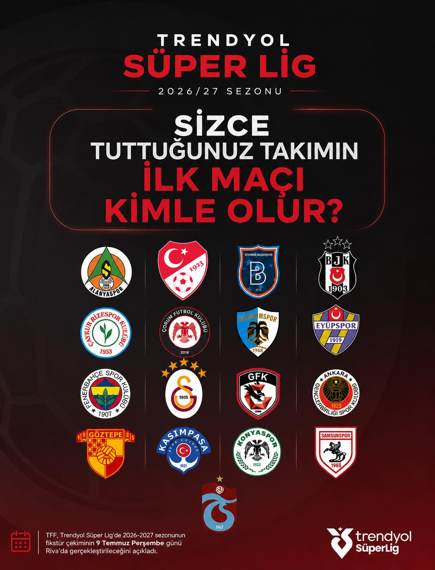 TFF Süper Lig 2026-2027 Fikstürü Yeni Kuralları! İşte Tüm Detaylar