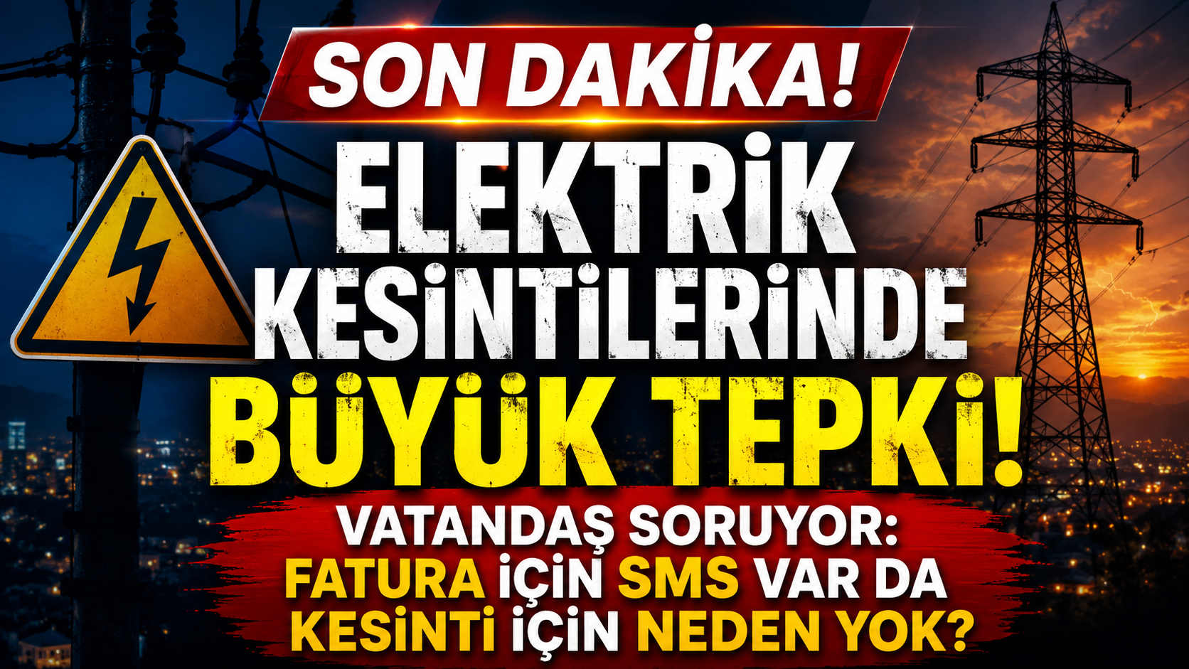 Elektrik Kesintilerine Büyük Tepki! Vatandaş Soruyor: Fatura İçin SMS Var da Kesinti İçin Neden Yok?