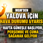 MGM'den Yalova İçin Hava Durumu Uyarısı