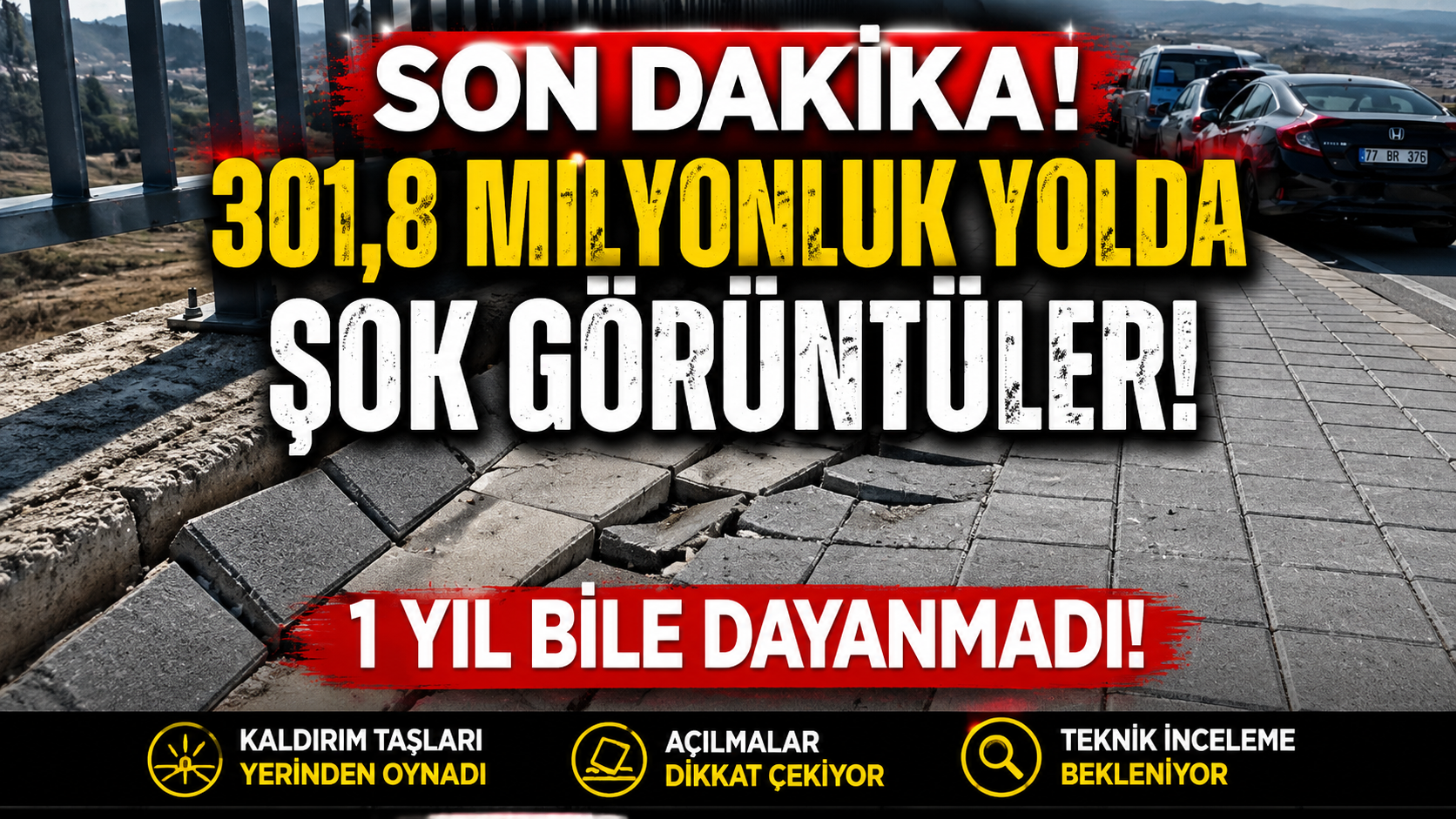 Yalova EAH Yolunda Alarm Veren Görüntü: Yol Yine Mi Çöküyor?