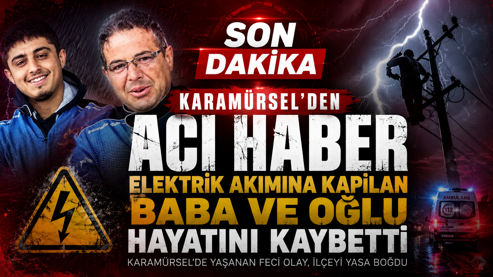 Elektrik Akımına Kapılan Baba ve Oğlu Hayatını Kaybetti