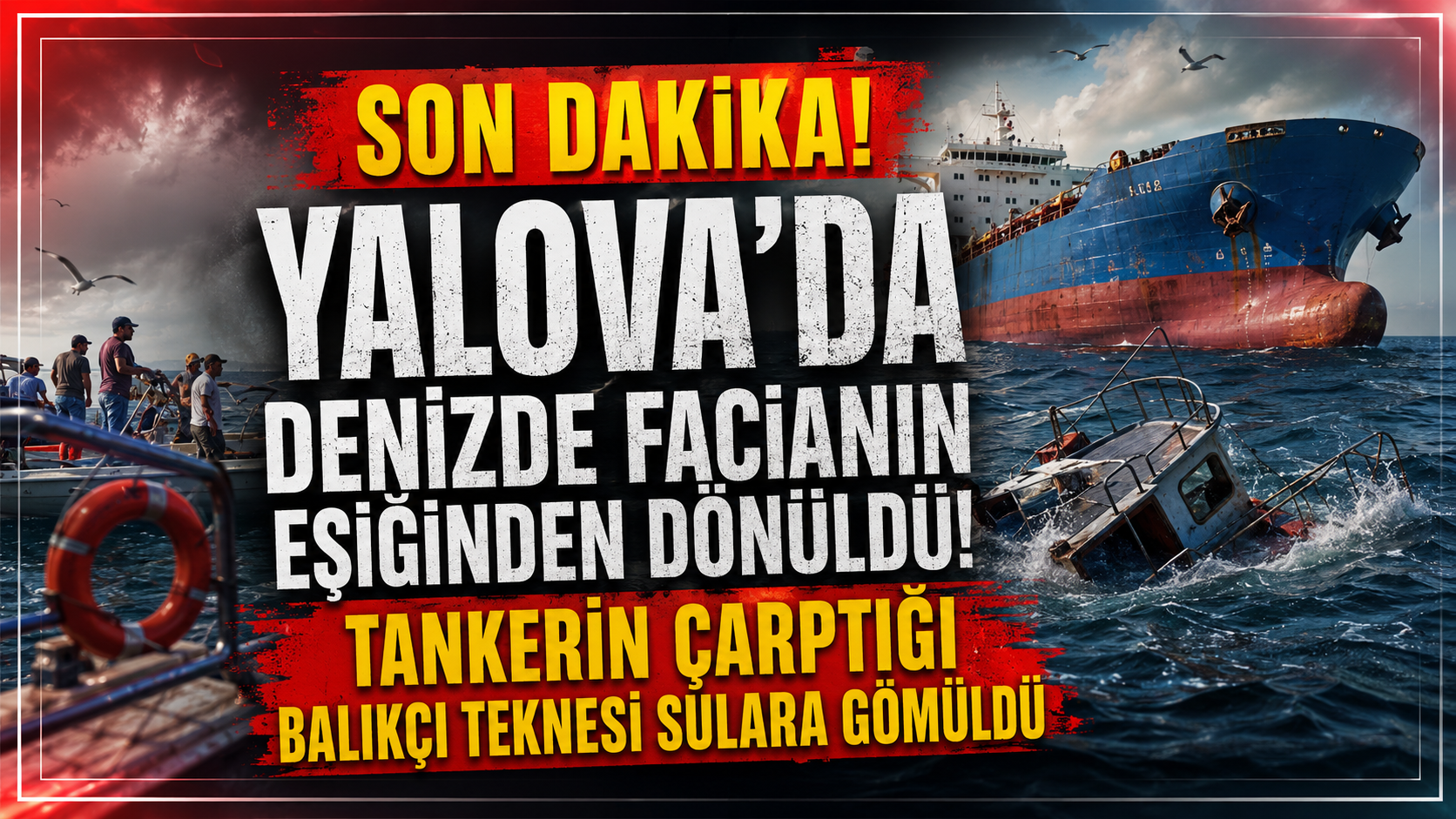 Tankerin Geminin Çarptığı Balıkçı Teknesi Sulara Gömüldü