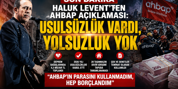 Haluk Levent'ten Ahbap Açıklaması: "Usulsüzlük Vardı, Yolsuzluk Yok"