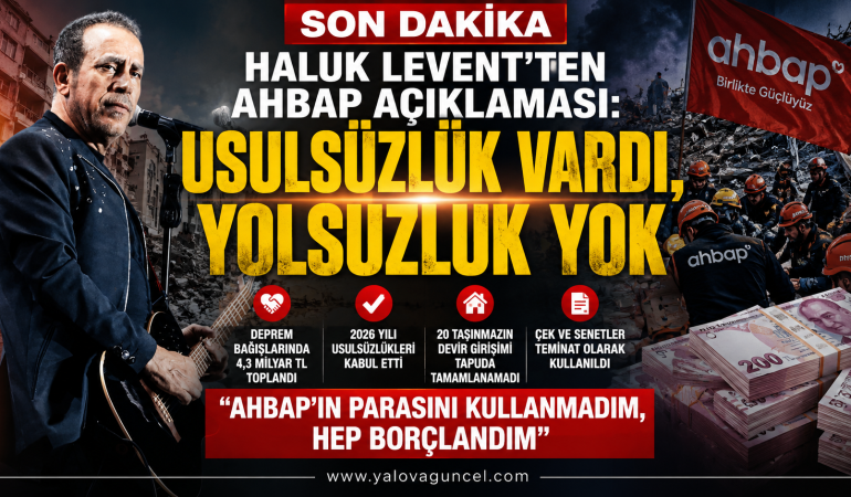 Haluk Levent'ten Ahbap Açıklaması: "Usulsüzlük Vardı, Yolsuzluk Yok"