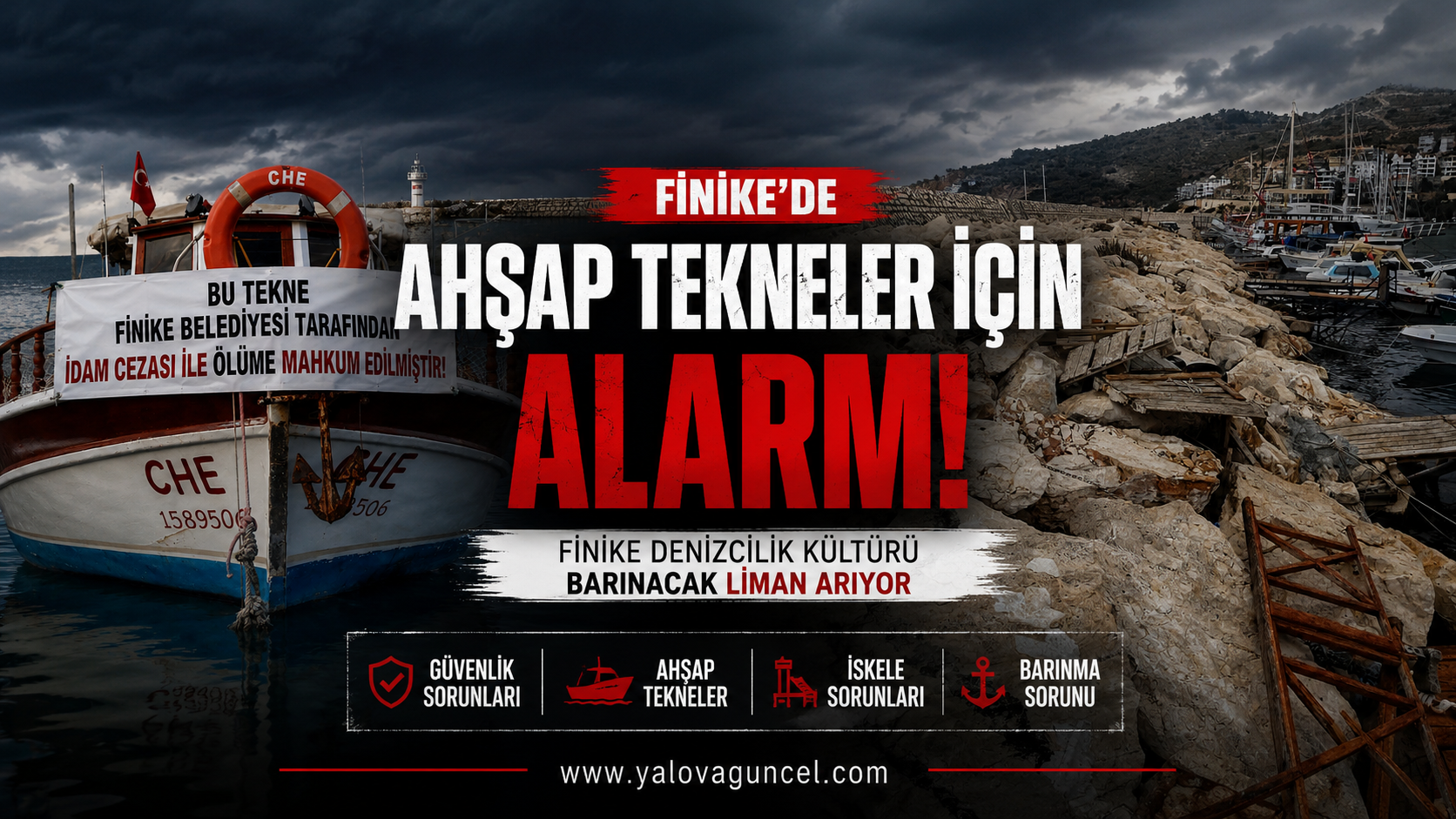 Finike’de Ahşap Tekneler İçin Barınma Sorunu Büyüyor