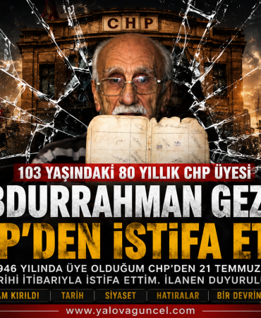 Gezer "1946 Yılında Üye Olduğum CHP'den İstifa Ettim"