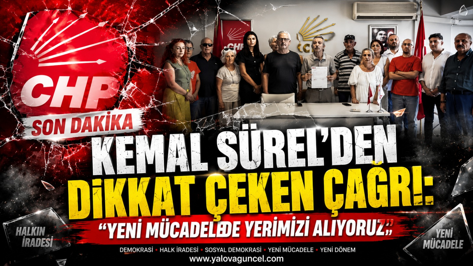 CHP Yalova Merkez İlçe Başkanı Kemal Sürel: 