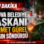 Yanan Çöp Konteynerine Hortumla Müdahale Etti