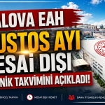 Yalova EAH Ağustos Ayı Mesai Dışı Poliklinik Takvimini Açıkladı