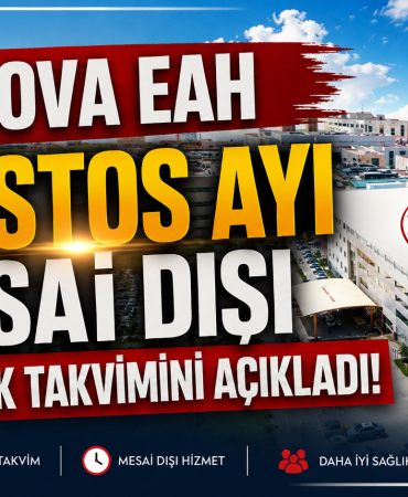 Yalova EAH Ağustos Ayı Mesai Dışı Poliklinik Takvimini Açıkladı