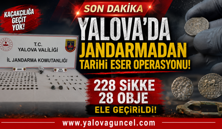 Yalova’da Jandarmadan Tarihi Eser Operasyonu