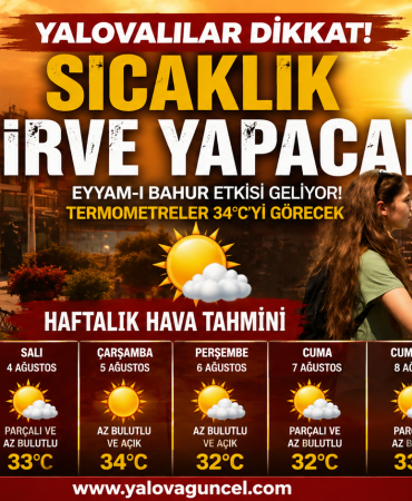 Yalova'da Eyyam-ı Bahur Etkisini Gösteriyor