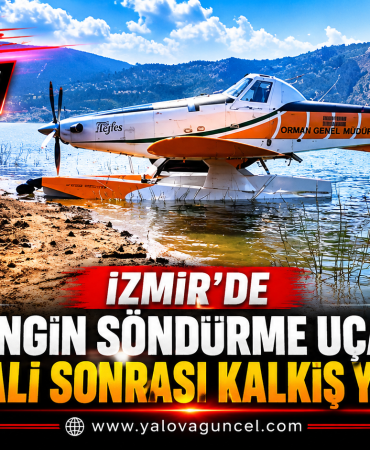 İzmir’de Yangın Söndürme Uçağı Gölette Kalkış Yapamadı!