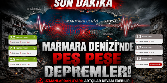 Marmara Denizi’nde Peş Peşe Depremler: Yalova Açıklarında 2,6 Adalar’da 3,2 Büyüklüğünde Sarsıntı