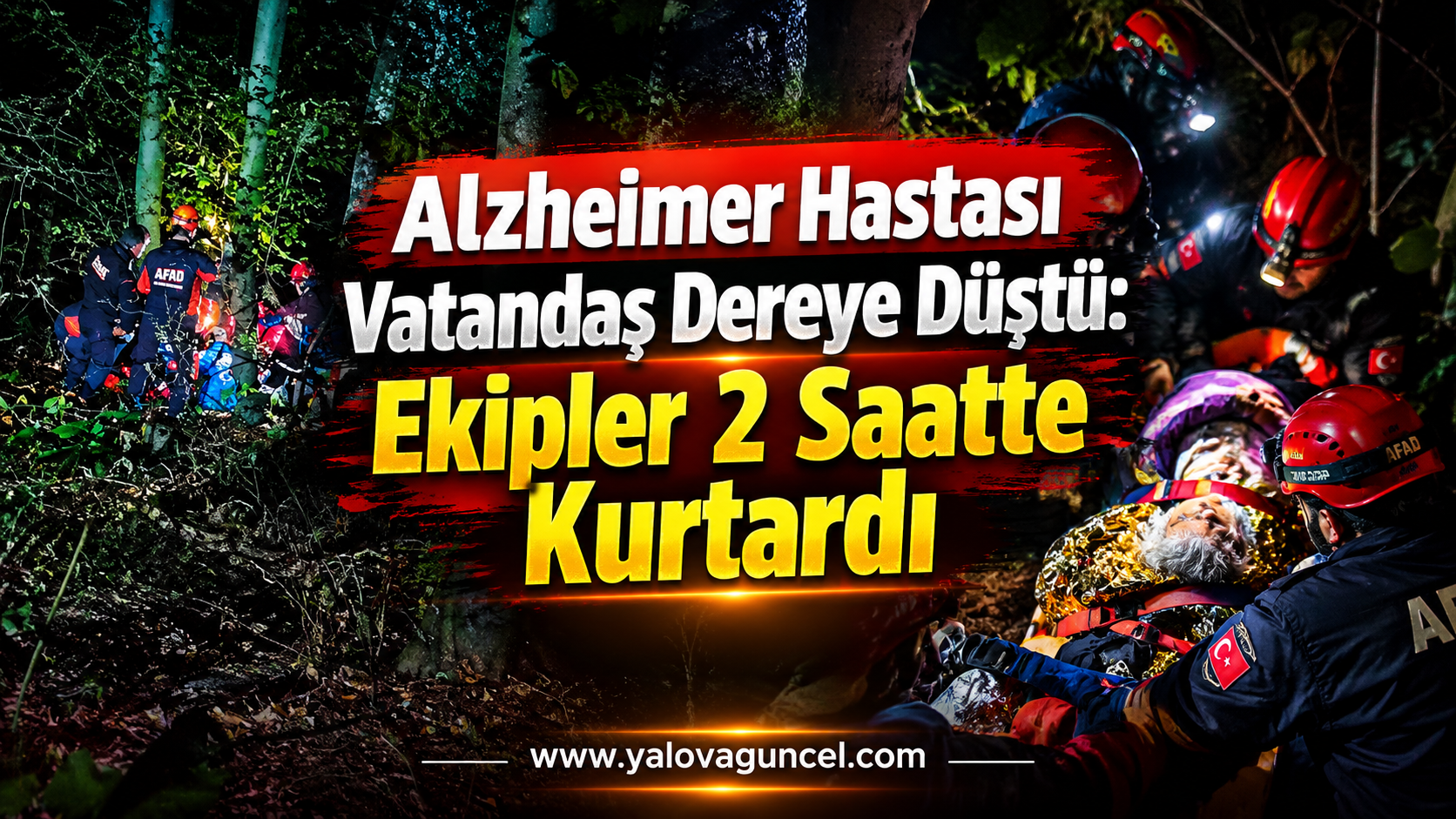 Alzheimer Hastası Vatandaş Dereye Düştü: Ekipler 2 Saatte Kurtardı